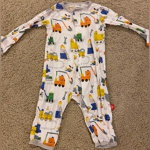Magnetic Me fuss free coveralls (construction trucks). 0-3 months.